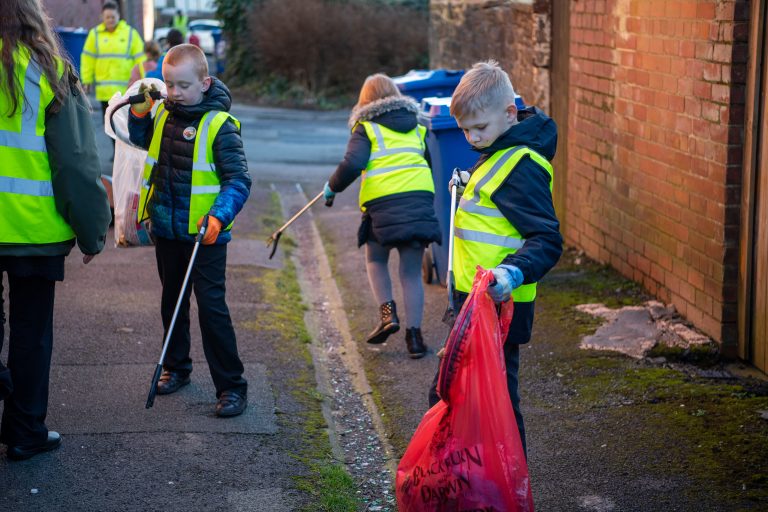 Eco Club at Sudell Primary School go on litter patrol! – BwD Recycle